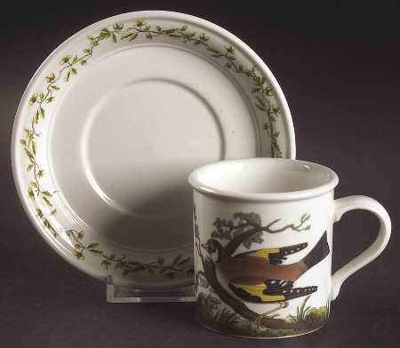 Birds of Britain Flat Demitasse Cup & Saucer Set