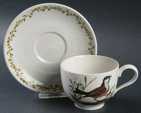 Birds of Britain Traditional Footed Cup & Saucer Set