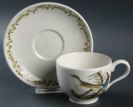 Birds of Britain Traditional Footed Cup & Saucer Set