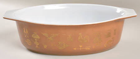 Early American 2.5 Quart Oval Covered Casserole No Lid