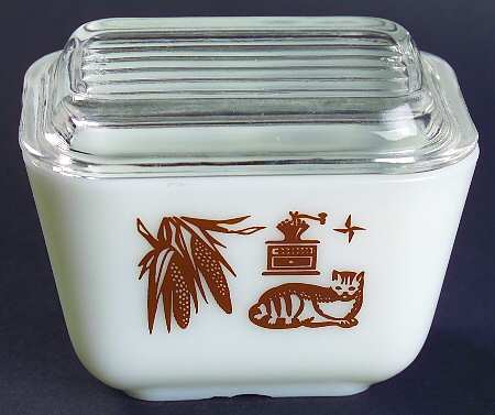 Early American Small Refrigerator Jar & Lid
