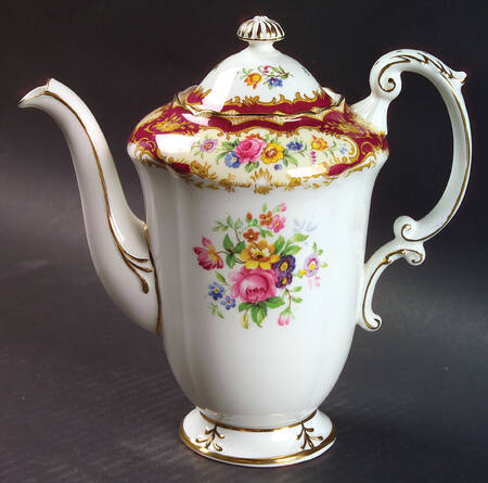 Pompadour Red Mini Coffee Pot & Lid