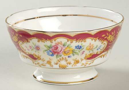 Pompadour Red Mini Open Sugar Bowl