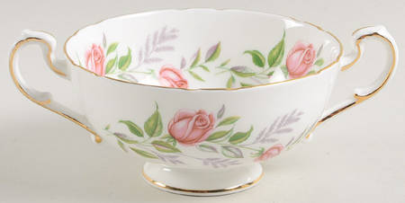 Fragrance Footed Cream Soup Bowl
