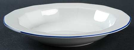 Octavia Blue Rim Soup Bowl
