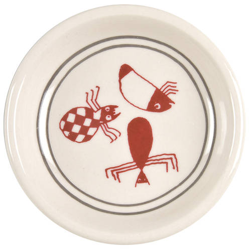 Ancient Mimbreno Indian-Burgundy (Replica) Butter Pat