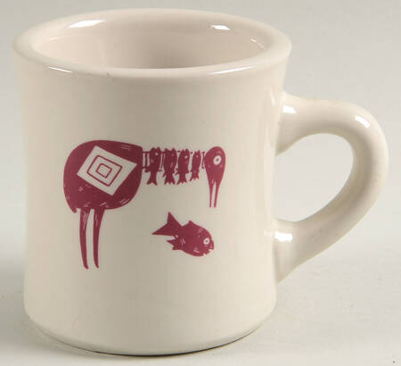 Ancient Mimbreno Indian-Burgundy (Replica) Cafe Mug