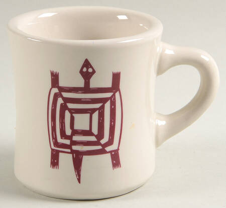 Ancient Mimbreno Indian-Burgundy (Replica) Cafe Mug