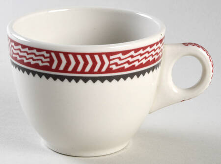 Ancient Mimbreno Indian-Burgundy (Replica) Flat Cup