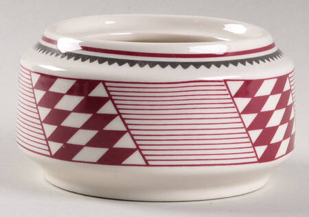 Ancient Mimbreno Indian-Burgundy (Replica) Sugar Bowl No Lid