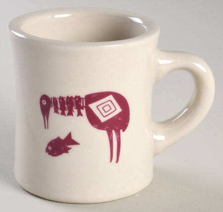 Ancient Mimbreno Indian-Burgundy (Replica) Cafe Mug