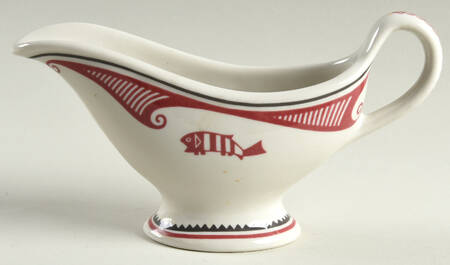 Ancient Mimbreno Indian-Burgundy (Replica) Individual Gravy Boat