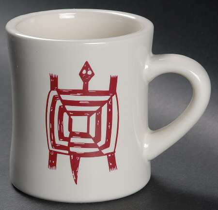 Ancient Mimbreno Indian-Burgundy (Replica) Cafe Mug