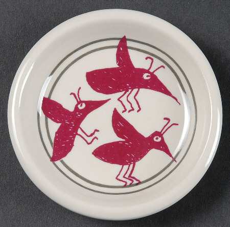 Ancient Mimbreno Indian-Burgundy (Replica) Butter Pat