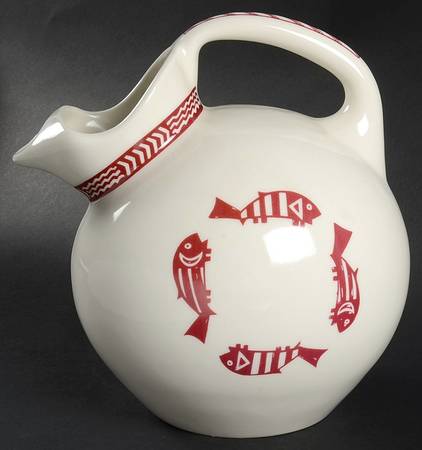 Ancient Mimbreno Indian-Burgundy (Replica) 64 Oz Pitcher