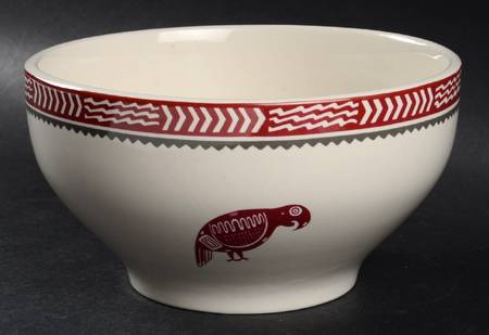 Ancient Mimbreno Indian-Burgundy (Replica) 1.25 Qt Menudo Bowl