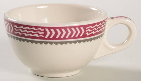 Ancient Mimbreno Indian-Burgundy (Replica) Flat Cup