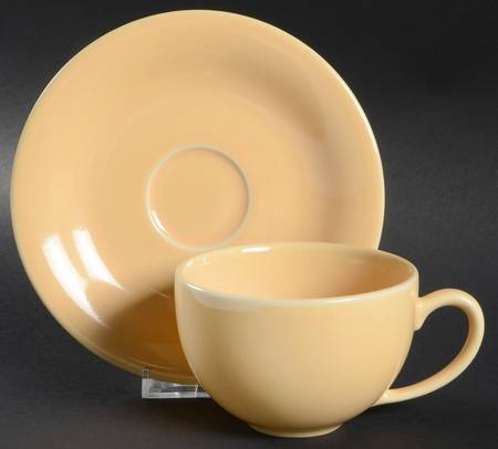 Colors Flat Cup & Saucer Set