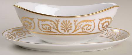 Anthemion Gravy Boat with Attached Underplate