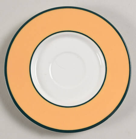 Spa Orange (Green Trim and Verge) Saucer