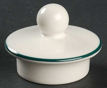 Spa Orange (Green Trim and Verge) Lid for Teapot