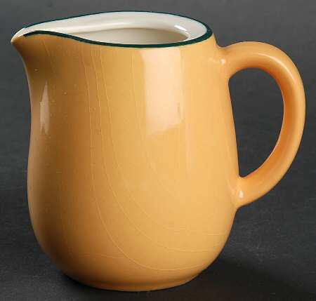 Spa Orange (Green Trim and Verge) Creamer