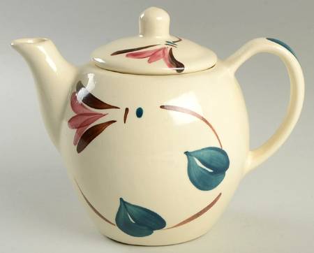 Ivy Red Blossom Teapot & Lid