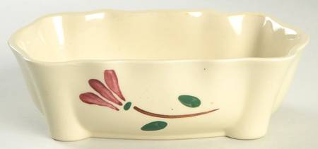 Ivy Red Blossom 8" Rectangular Planter