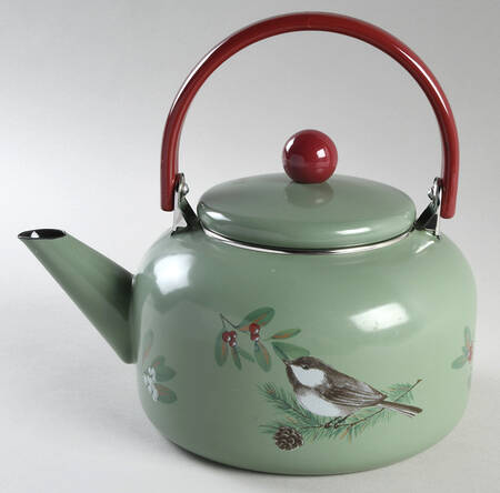 Winterwood Green Metal Kettle & Lid