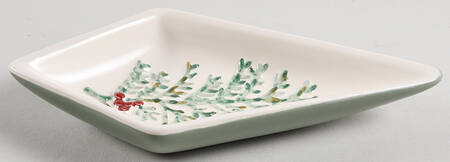 Winterwood Green Individual Section Star Shaped Dish