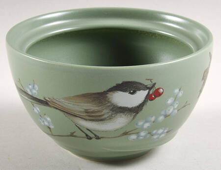 Winterwood Green Sugar Bowl No Lid