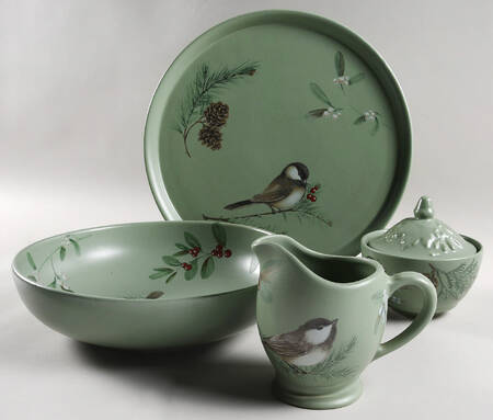 Winterwood Green 5 Piece Hostess Set