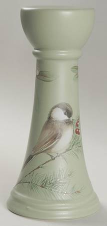 Winterwood Green 8" Tall Candlestick