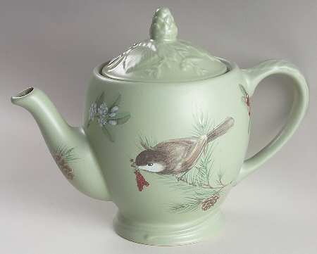 Winterwood Green Teapot & Lid