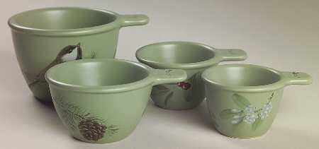 Winterwood Green Measuring Cup Set (1 Cup,1/2 Cup,1/3 Cup,1/4 Cup)