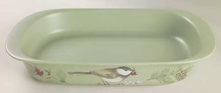 Winterwood Green 14" Rectangular Baker