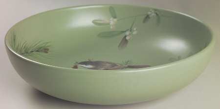 Winterwood Green 10" Large Salad Serving Bowl