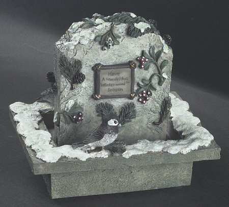Winterwood Green Battery-Operated Water Fountain