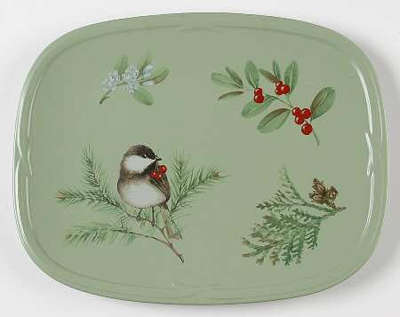 Winterwood Green Oval Buffet Dish