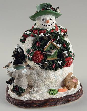 Winterwood Green Snowman Figurine