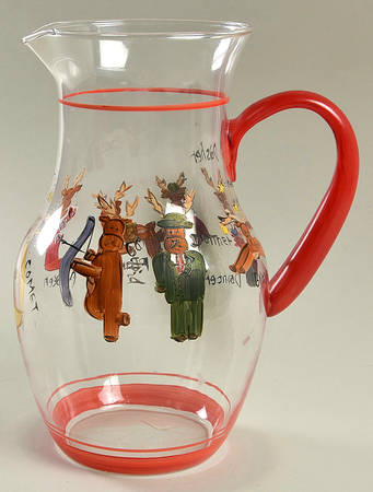Reindeer 80 Oz Glassware Pitcher