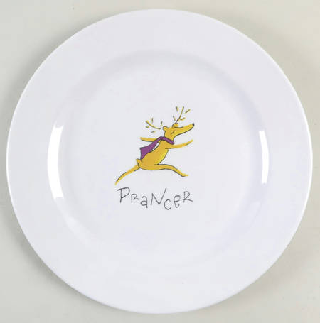 Reindeer Melamine Dinner Plate