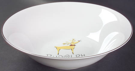 Reindeer 10" Large Salad Serving Bowl