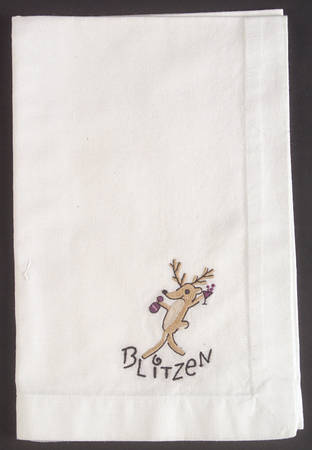 Reindeer Embroidered Cloth Napkin