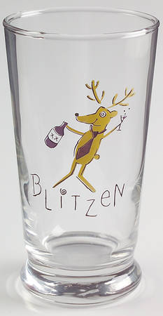 Reindeer 12 Oz Glassware Tumbler