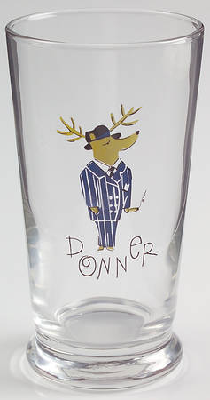 Reindeer 12 Oz Glassware Tumbler