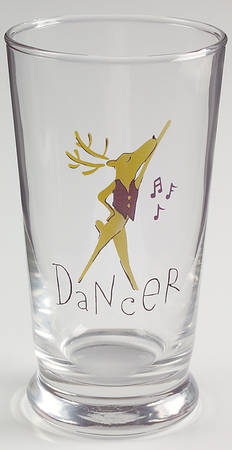 Reindeer 12 Oz Glassware Tumbler