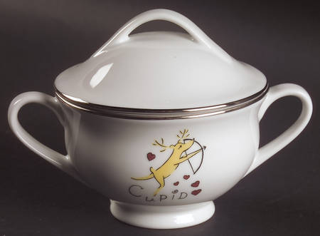 Reindeer Sugar Bowl & Lid