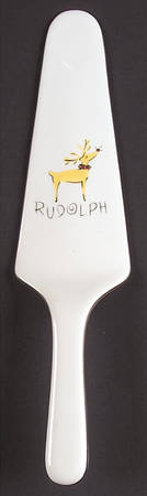Reindeer Solid Ceramic Pie/Cake Server