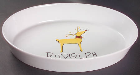 Reindeer 13" Oval Baker